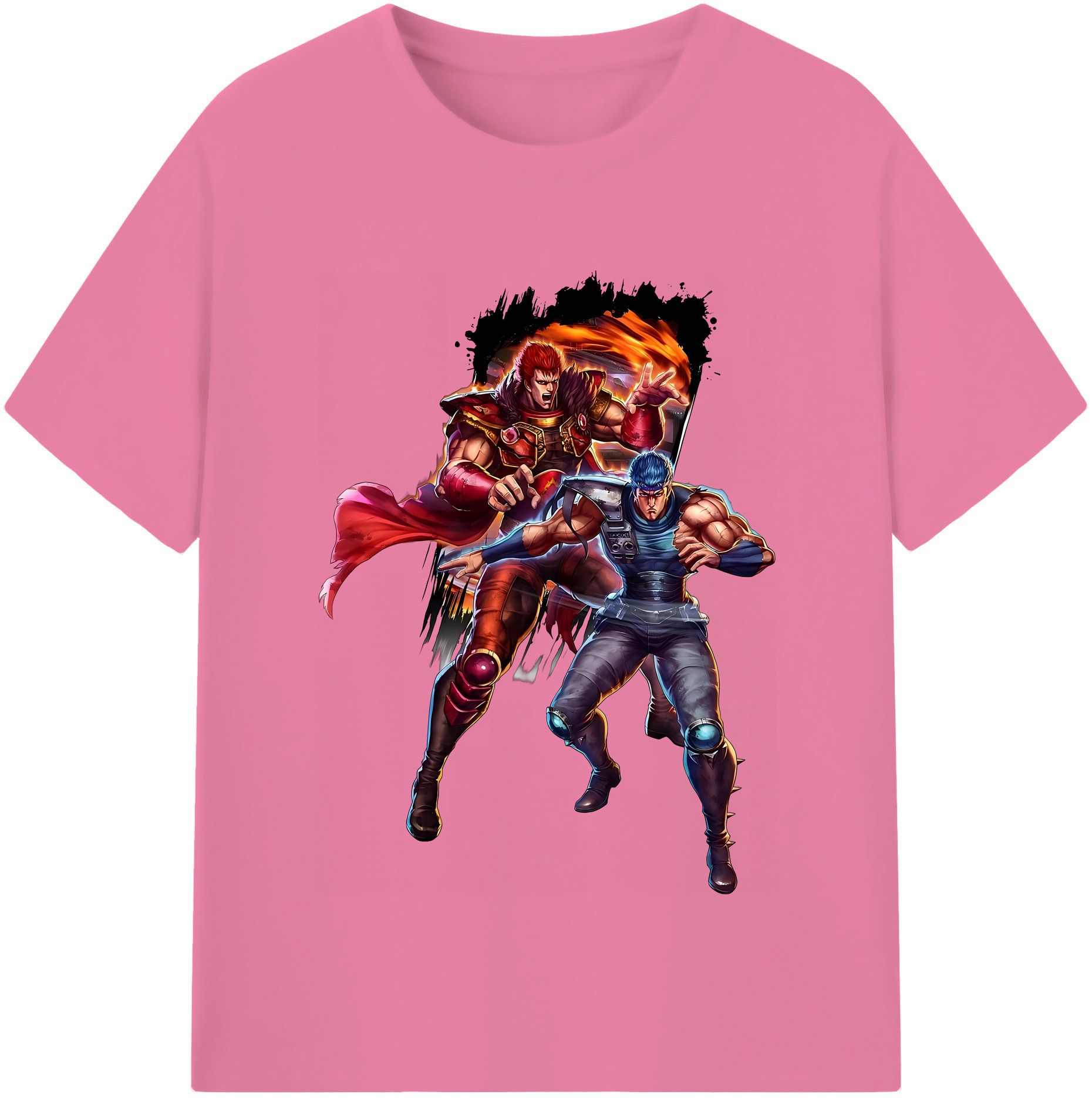 （画像用） 北斗の拳 Fist of the North Star 綿100％半袖Tシャツ（フロントプリント）
